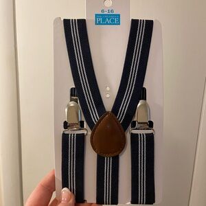 The Children's Place Navy and White Suspenders